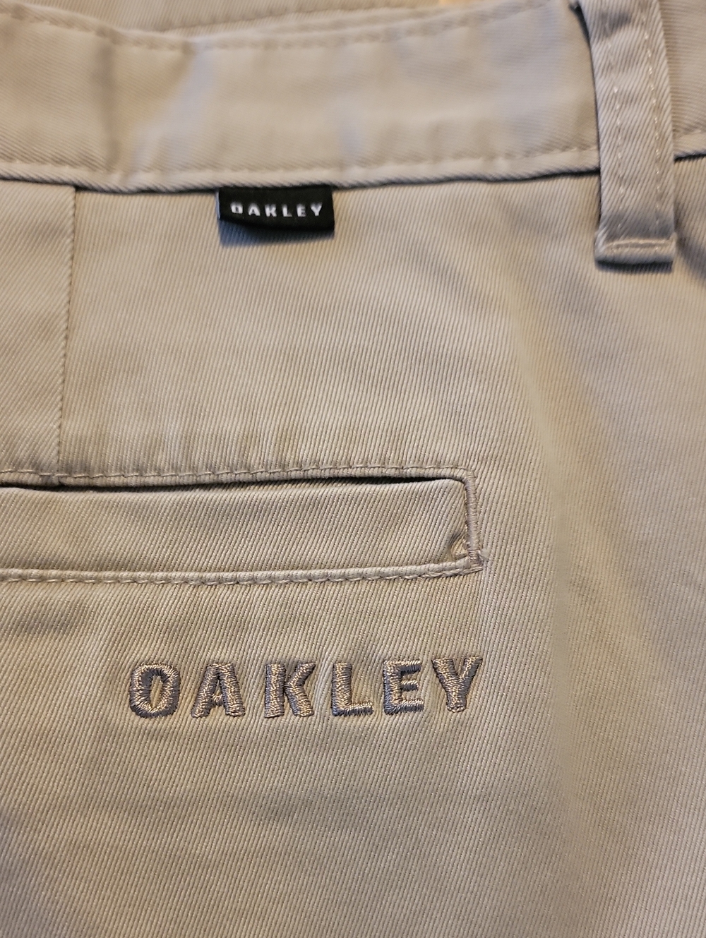 Oakley Men's Khaki Chino Pants with Embroidered Logo